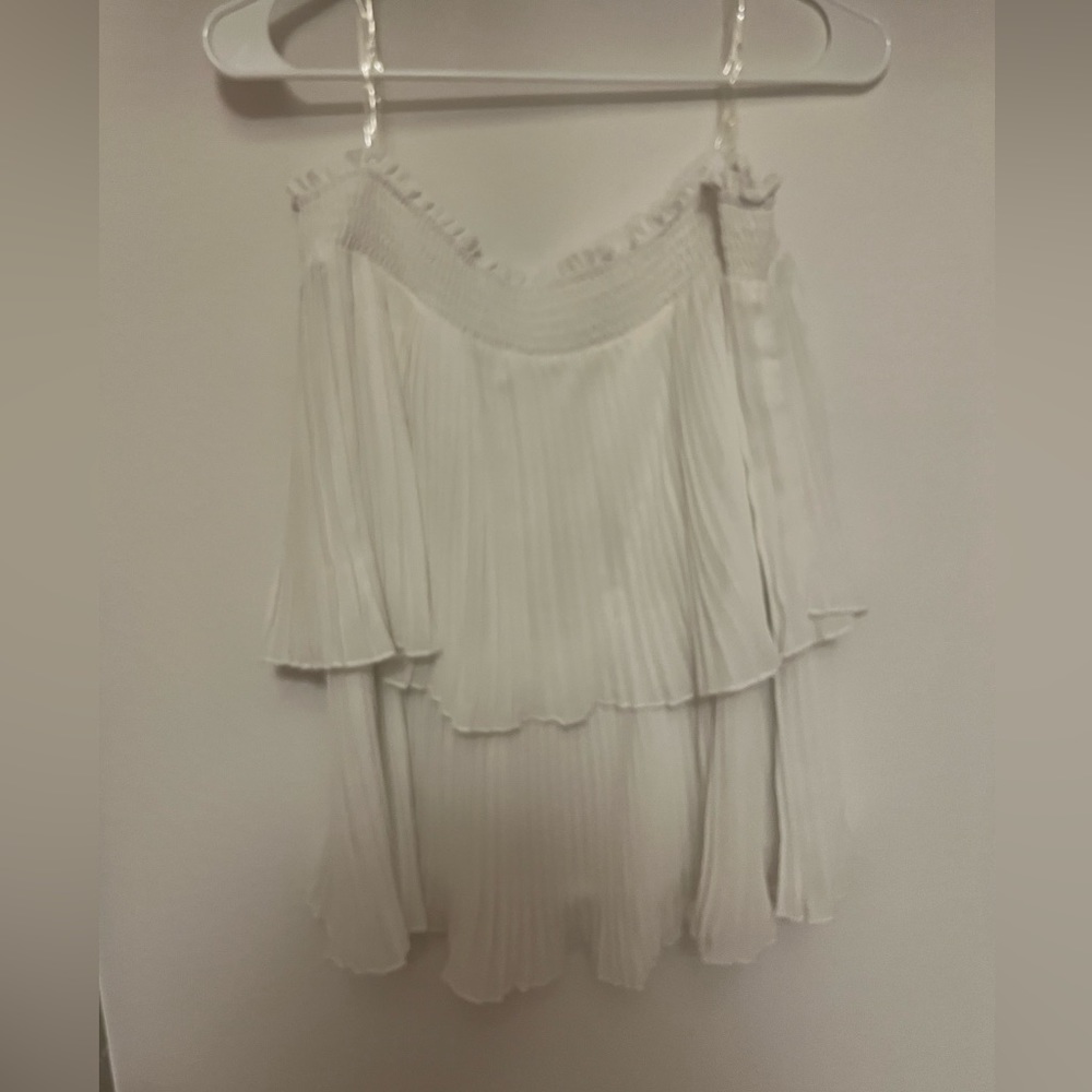 White flowy tiered top